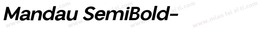 Mandau SemiBold字体转换